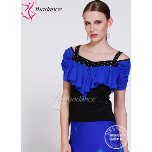 Customized Lady Latin Dancing Shirt Modern Dancing Costume Waltz Valse Tango Galop Fox Trot Social Dance Suit B-2683
