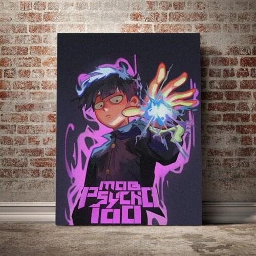 Picture Home Decor Mob Psycho 100 Shigeo Kageyama Modular Canvas Painting Cartoon Role Modern Print Poster Wall Art Living Room