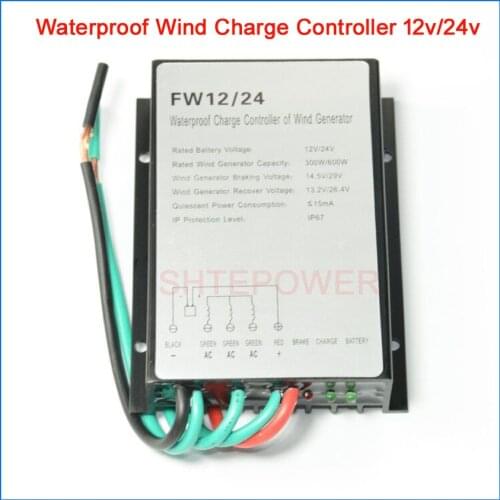 Wind charger controller 12V/24V for 300W/600W wind generator Wind turbines waterproof Free Shipping