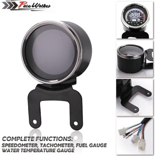 Motorcycle Led Multi-Functional Digital Odometer Speedometer Tachometer Fuel Level Meter Indicator Motorbike Gauges Instrument