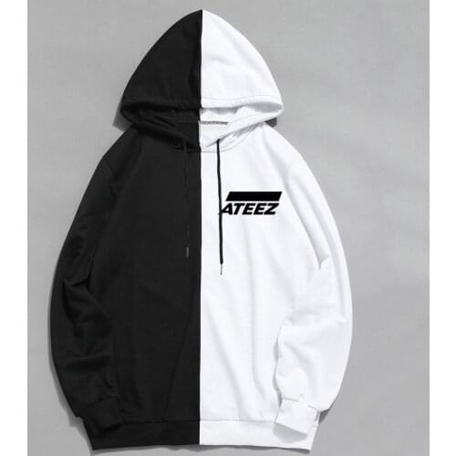 Newest Kpop ATEEZ Design Men Women Hoodies Hoody Sweatshirt Brand Spring Autumn Streetwear Patchwork Hip Hop Unisex Clothing