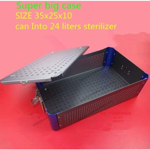 Medical surgial instrument sterilizing box aluminium alloy box orthopedics instruments collector ventilation sterilizing case