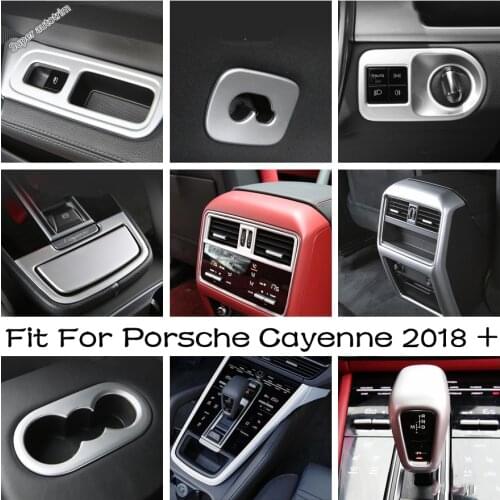 Ignition Handrest Panel / Transmission / Gear Shift Head Knob Frame Cover Trim For Porsche Cayenne 2018 - 2021 ABS Interior Part