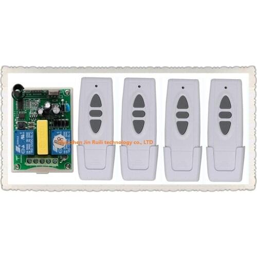 Simple practical AC 220V Wireless Remote Control Switch 1pcs receiver + 4pcs transmitter Tubular motor forward and reverse