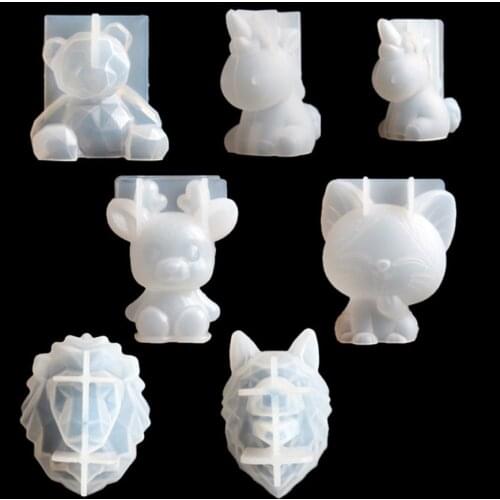 Animal transparent silicone resin mold epoxy geometry mold candle decoration tool