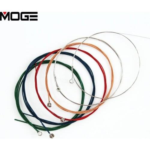 Rainbow Colorful Guitar Strings M-10 1 Set 4/5/6Pcs For Acoustic Folk Guitar Classic Guitar Multi Color Copper Alloy/Steel