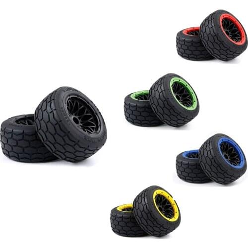 ROFUN Slate Tire Front Rear Wheel Tyre Assembly Set for 1/5 HPI ROFUN BAHA KM ROVAN BAHA 5B Rc Car Racing Toys Parts