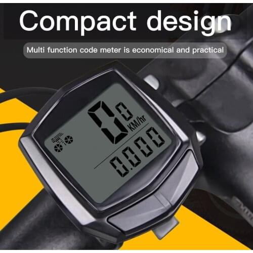 Bike Computer With LCD Digital Display Bicycle Odometer Speedometer Waterproof Cycling Wired Stopwatch Riding Accessories