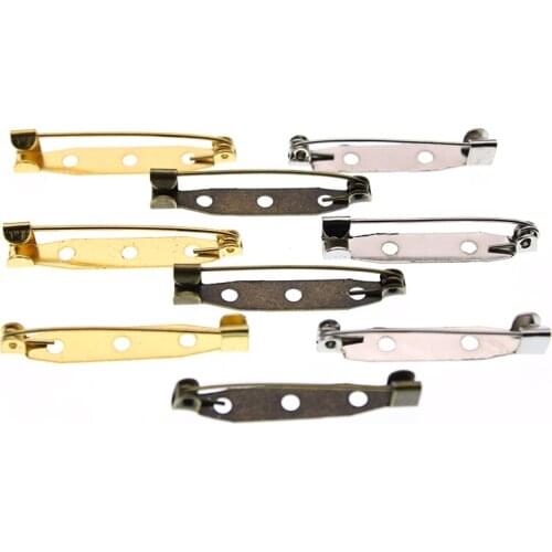 50pcs 15/20/25/30/35mm Length Safety Clips Pins Brooch Settings Blank Base for Making Wedding Brooch DIY Jewelry Findings Z1080