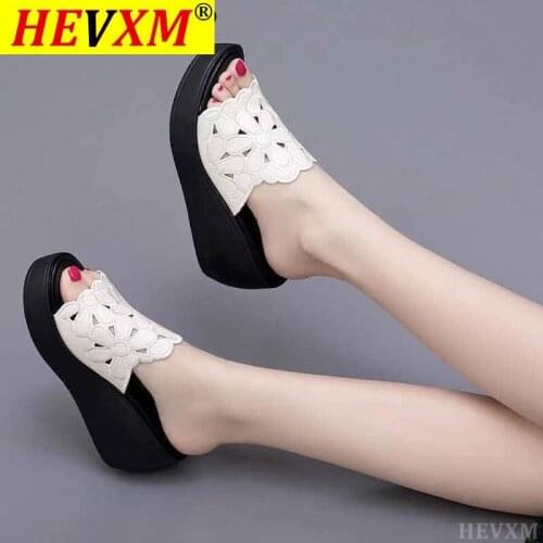 2021 Summer New Slope Heel Sandals Thick Bottom High Heel Waterproof Platform Fashion Slope Heel Sandals