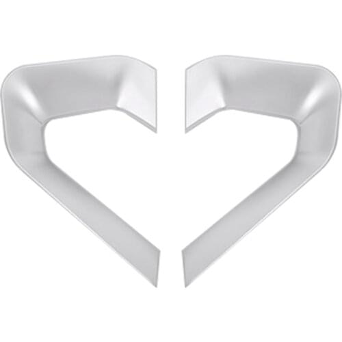 1 Pair Central Decoration U Shape Frame Cover Trim Silver Fit for Land Rover Range Rover Evoque 2012-2016 2017 2018