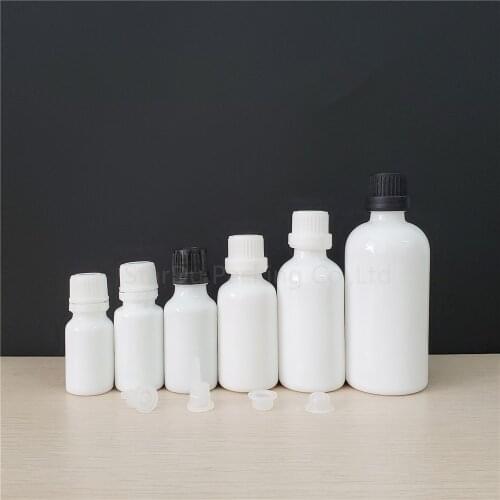 10ml 15ml 20ml 30ML 50ml 100ml white Glass Bottle, Vials Essential Oil Bottle with tamper evident cap Perfume bottles 500pcs/lot