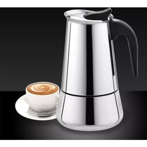 100/200/300/450ml Portable Espresso Coffee Maker Pot Stainless Steel with Electric stove Filter Percolator Coffee Kettle Pot