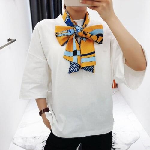 160*20cm New Royal Carriage Printed Twill Weave Silk Scarf Womens All-match Decorative Long Scarves