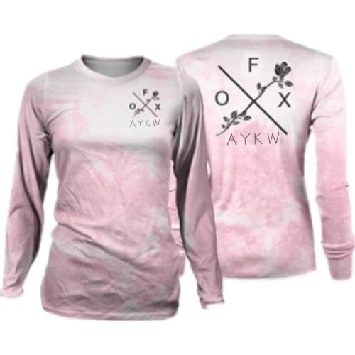 2021 AykwFOX Cycling Jersey Women Long Sleeve MTB Motocross Road Bike jersey sports team Maillot ciclismo BMX women blouses