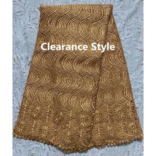 2021 African Polyester Nigerian Guipure Cord Swiss Lace,High Quality Water Soluble Lace Fabric For Dresses 5 Yards /Lot TJ0505-3