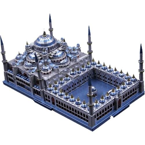Blue Mosque 3D Puzzles DIY Showcase Model Kits Metalwork 1:680 -229pcs