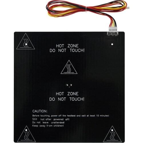 3Dprinter parts 310*310*3mm aluminum heated bed with cable 24V CR-10 type hot bed heating platform plate