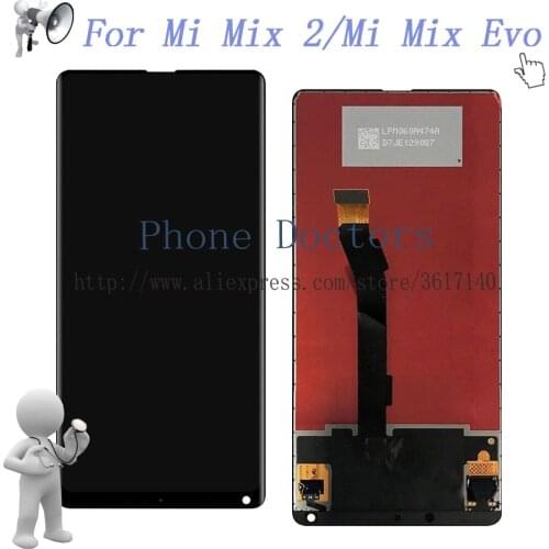 5.99'' For Xiaomi Mi Mix 2 Full Touch Screen Digitizer Glass + LCD Display Assembly For Xiaomi Mi Mix2 / Mi Mix Evo ;New ; Black
