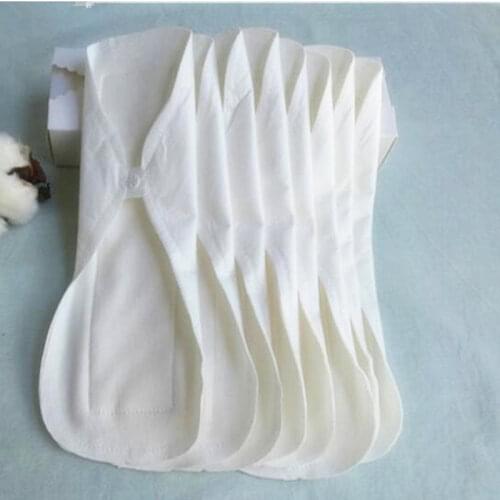 5 Pcs/lot Thin Reusable Cloth Washable Menstrual Pad Mama Sanitary Towel Pad Napkin vagina menstrual clean 270mm White Panty