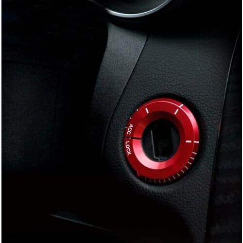 Car styling Ignition Device Switch Buttons Decorative Frame Cover Trim Dashboard Sticker for Mercedes Benz A C Class GLA CLA GLC