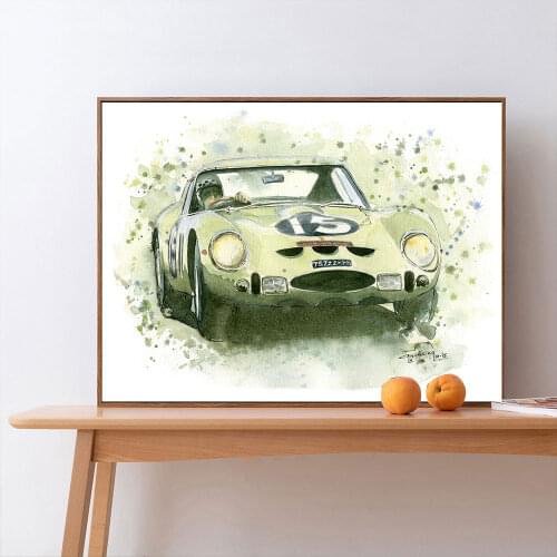 Automobile Vintage Classic Racing Car Poster Print On Canvas Painting Home Decor Wall Art Picture For Living Room Decoration