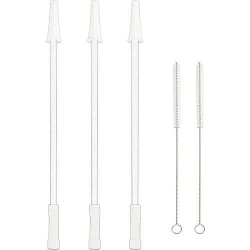 Straws Compatible Gallon Water Bottle , Reusable Adjustable Straws for 1000Ml/2000Ml Jug, 3 Straws Set