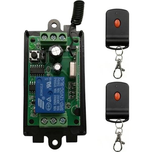 DC 9V 12V 24V 1 CH 1CH RF Wireless Remote Control Switch System transmitter & receiver relay Receiver Smart Home Switch/shutters