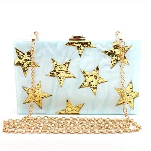 Girl Luxury Handbags Women clutch Bags Designer Acrylic Evening Bag Wedding Party Cocktail Gift Box Clutch Chain Shoulder Bags
