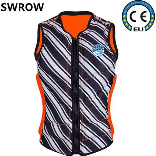 New neoprene life jacket for adult water sports, rafting, surfing, fishing, motorboat, swimming, double-sided wear life jacket