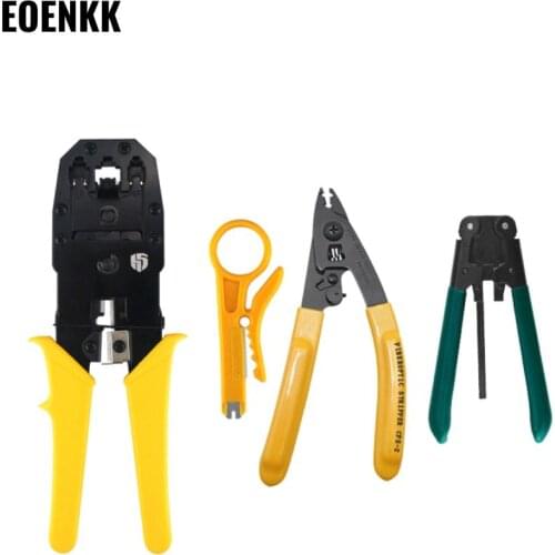 Network Optical Fiber Tool Combination Set Wire Crimper Network Cable Leather Cable Wire Stripper Miller Stripper