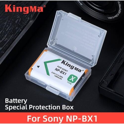 KingMa 3PCS Plastic Battery Holder Case Battery Storage Box For Sony NP-BX1 Battery RX100M7 M6 M5 M4 M3 CX240E CX405 RX1R