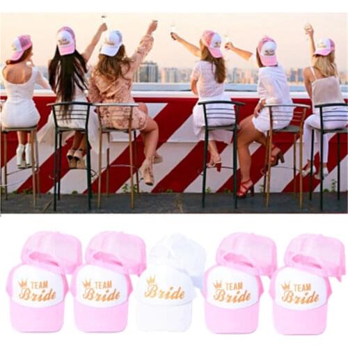 Hen Party Bachelor Party Bride Team Caps Creative Wedding Decoration Photo Props Bridal Shower Party Supplies Wedding Decor