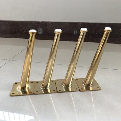 4pcs Metal Furniture Legs Gold Vertical / Inclined Tube Sofa Feet for TV Cabinet Cabinet Feet Support Furniture Accessories