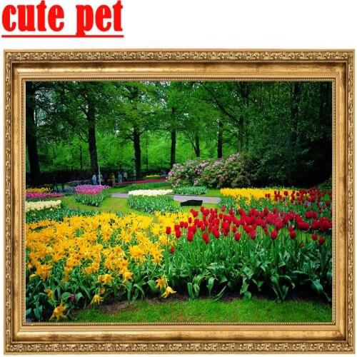 Cute pet Diy mosaic Garden park puzzle 5D Diamond Embroidery Diy Full Square Diamond Painting Rhinestones diamond Home Decor the