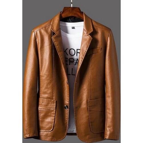 Fashion PU Jackets Men Solid Color Leather Coat Casual Motorcycle Biker Leather Jacket Male Clothes Plus Size M-6XL 6251421