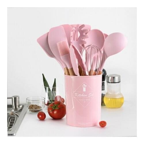 12Pcs Cooking Tools Set Premium Silicone Kitchen Utensils Set With Storage Box Spatula Soup Spoon Kitchen Tools