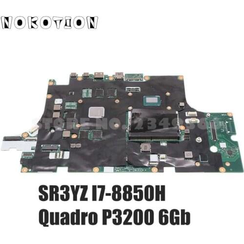 NOKOTION 01YU279 EP720 NM-B723 MAIN BOARD For Lenovo ThinkPad P72 Laptop Motherboard Quadro P3200 6Gb SR3YZ I7-8850H