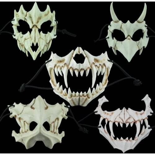 New The Japanese Dragon God Mask Eco-friendly and Natural Resin Mask for Animal Theme Party Cosplay Animal Mask Handmade 5 Types