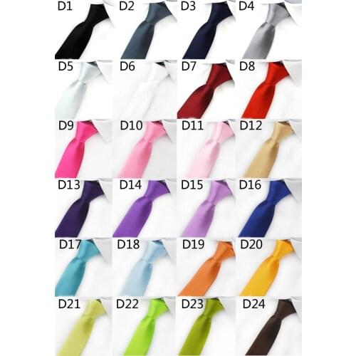 NEW Colored Solid Ties For Men Brand Mens Neckties Sets Wedding/Business/gift Tie