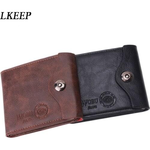 New PU Leather Wallet Multifunctional Short Design Men Wallet Hasp Coin Purse Card Holder Mens Wallet OR872535