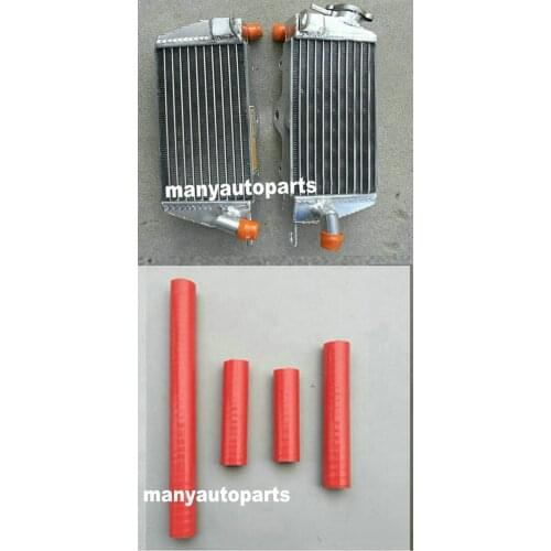 Fit FOR Kawasaki KX250 KX 250 1984 84 Aluminum Radiator + RED HOSE