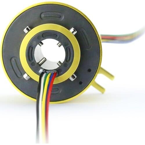 MOFLON through bore slipring slip ring with hole hole Diameter25.4mmxOD86mm 12 wires 10A electric Slip Ring MT2586