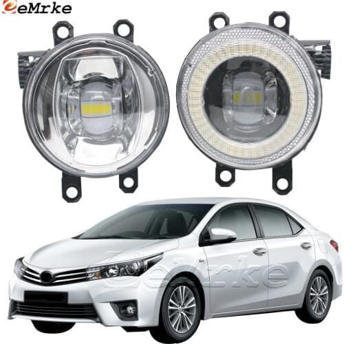 EEMRKE for Toyota Corolla Altis/Corolla Sprinter 2014 2015 2016 LED Angel Eye Daytime Running Lights DRL + with Lens Fog Lights