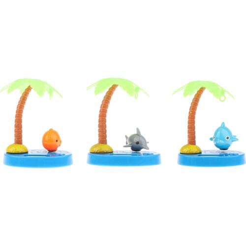 Solar Powered Dancing Fish with Coconut Palm Toy Kids Birthday Gift Car Dashboard Ornament Solar Toys