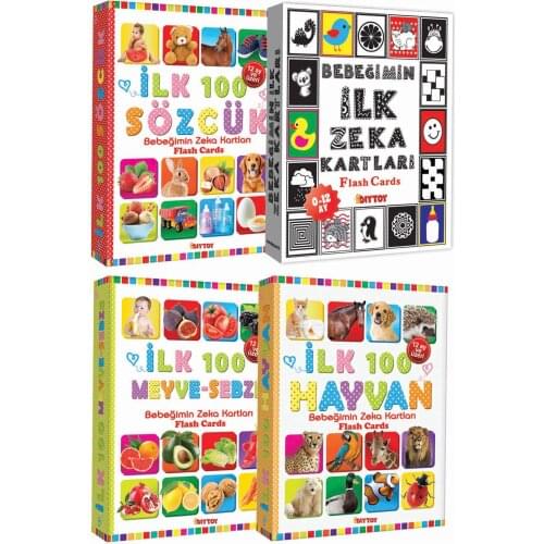 Training Kit 100 Word + First 100 Animal + First 100 Vegetable Fruit + My Baby First Intelligence Cards