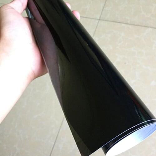 Car styling bright Black Glossy Black Vinyl Car Decal Wrap Sticker Black Gloss Film Wrap Retail For HOOD Roof Motorcycle Scooter