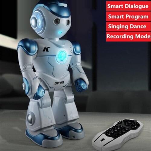 Smart Intelligent Dialogue Robot Can Singing Dancing Programming Recording Mode With Cool Light RC Robot Kid Friends Gift Child
