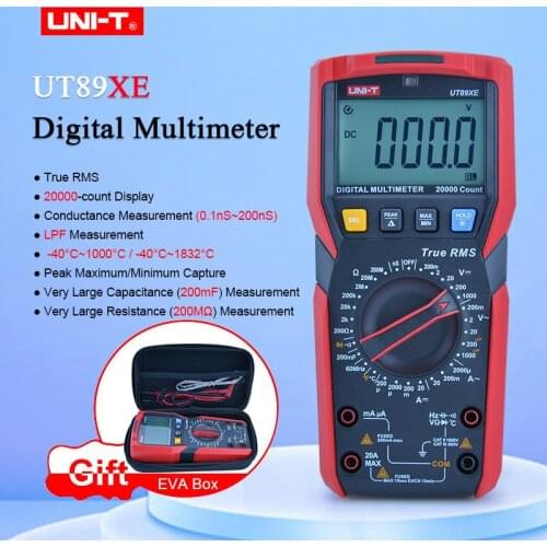 UNI-T UT89XE Digital Multimeter Tester Professional True RMS AC/DC Voltage Current Temperature Meter Electrical Instruments