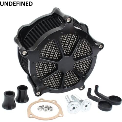 Black CNC Air Filter Motorcycle Venturi Cut Air Cleaner Intake System For Harley Sportster Iron 883 XL1200 XL883 48 72 1991-2019